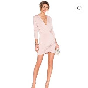 Lovers + Friends love happy dress in mauve/pink